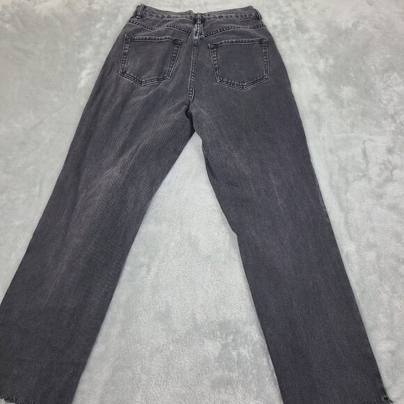 Pac Sun Jeans Women Size 26x26 Black Straight Distressed High Rise Button Fly - Picture 9 of 9